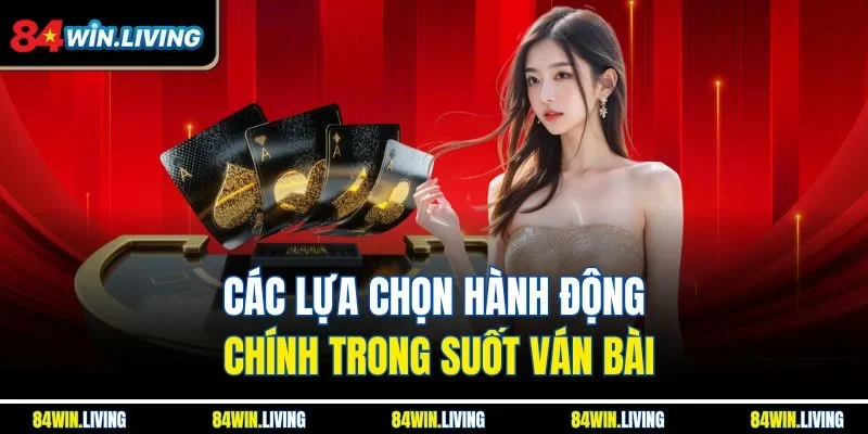 Các lựa chọn hành động chính trong suốt ván bài